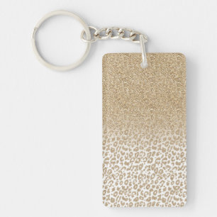 Trendig Guld Glitter och leopard Skriv ut överton