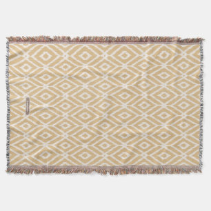 Trendig guld ikat tribal diamantmönster mysfilt
