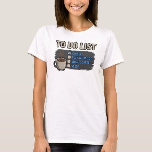 Trendig guld KAFFE LEK MED HUND Designer Grafisk T Shirt