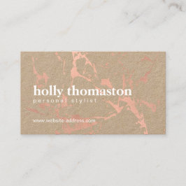 Trendig Guld Marble Mönster om Kraft Visitkort