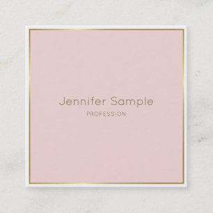 Trendig Guld  Rosa Vit modern Elegant lyx Fyrkantigt Visitkort