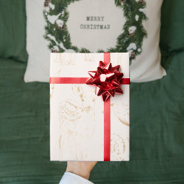 Trendig Guld Winter Hjort Sömlös Mönster jul Presentpapper