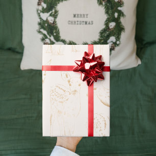 Trendig Guld Winter Hjort Sömlös Mönster jul Presentpapper