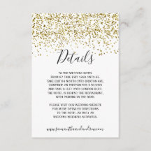 Trendig guldconfetti med vita typografidetaljer