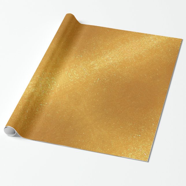 Trendig guldglitter presentpapper (Utrullad)