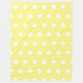 Trendig Gult Polka dots Mönster Fleecefilt