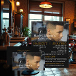 Trendig Hair cut, Manar Barbers Reklamation Reklamblad<br><div class="desc">Trendig hårklippt,  Manar Barbers som annonserar flygblad med Affärskortet Store.</div>