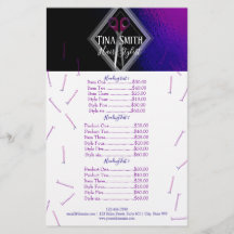 Trendig Hair Salon Modern Lila & Black