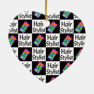 TRENDIG HAIR STYLIST CHRISTMAS ORNATION JULGRANSPRYDNAD KERAMIK