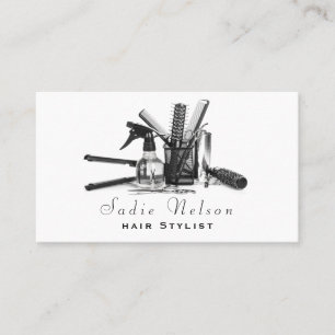 Trendig Hair stylist Salon Verktyg Beauty Visitkort