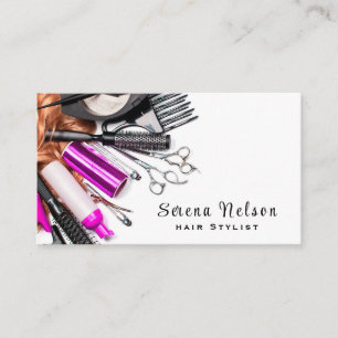 Trendig Hair stylist Salon Verktyg Beauty Visitkort