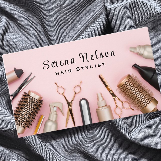 Trendig Hair stylist Salon Verktyg Beauty Visitkort (Skapare uppladdad)
