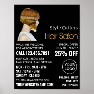 Trendig Haircut, Hair Stylist, Hair Salon Poster