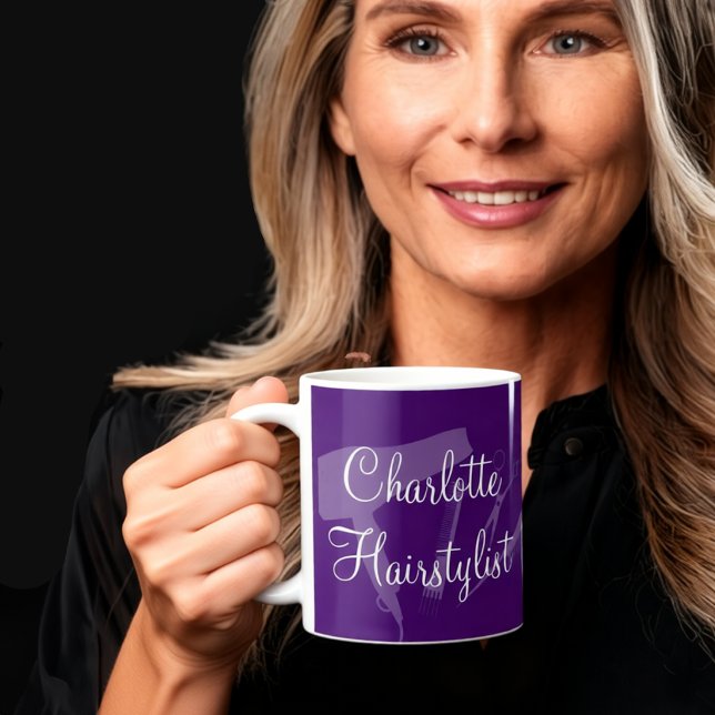 Trendig Hairstylist Monogram Kaffe koppar Design (Skapare uppladdad)