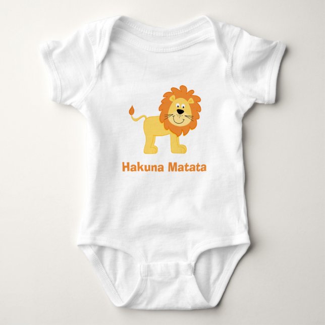 Trendig Hakuna Matata Lejon T Shirt (Framsida)
