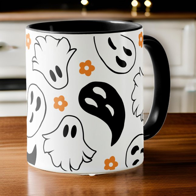 Trendig Halloween Cute Ghost Squad Classic Mugg (Skapare uppladdad)