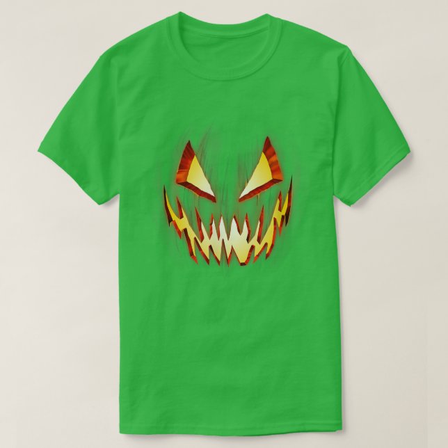 Trendig Halloween Jack o lantern Smile T Shirt (Design framsida)