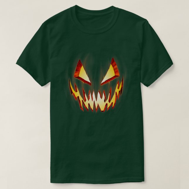 Trendig Halloween Jack o lantern Smile T Shirt (Design framsida)