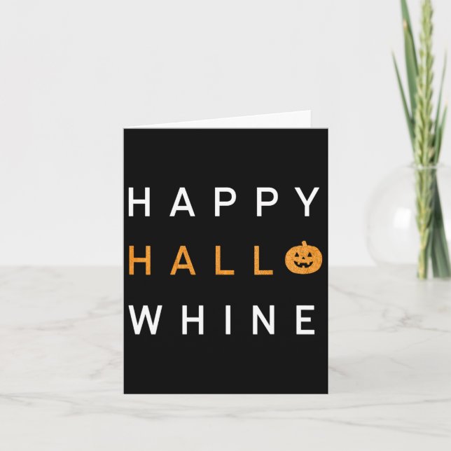 Trendig Halloween Lycklig Hej Whine Kort (Framsida)