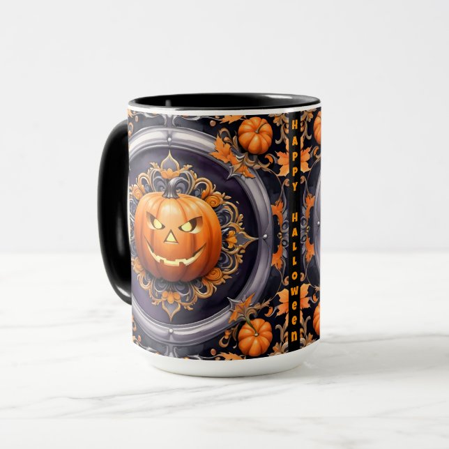 Trendig Halloween Pumpkin-höstsamling Mugg (Framsida vänster)