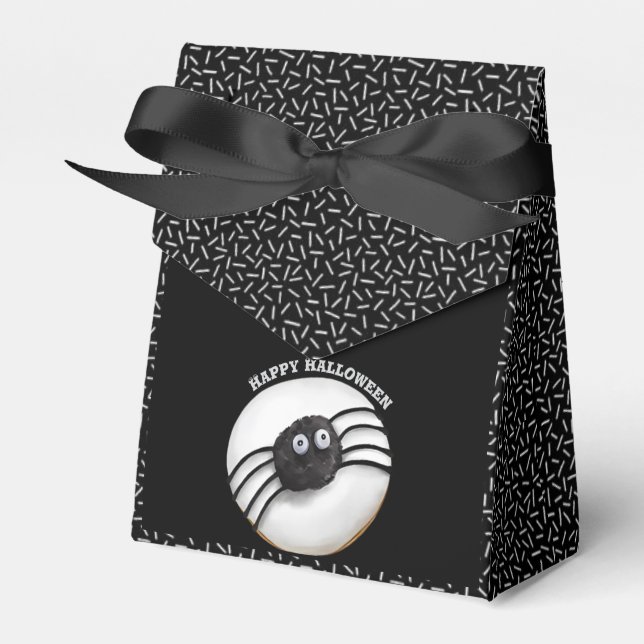 Trendig Halloween Spooky Black Spider Donut Presentaskar (Framsidan Sidan)