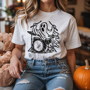 Trendig Halloween Spooky boo spöke som spelar damm T Shirt