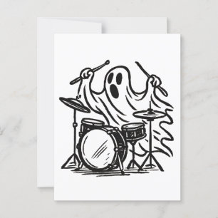 Trendig Halloween Spooky boo spöke som spelar damm Vykort