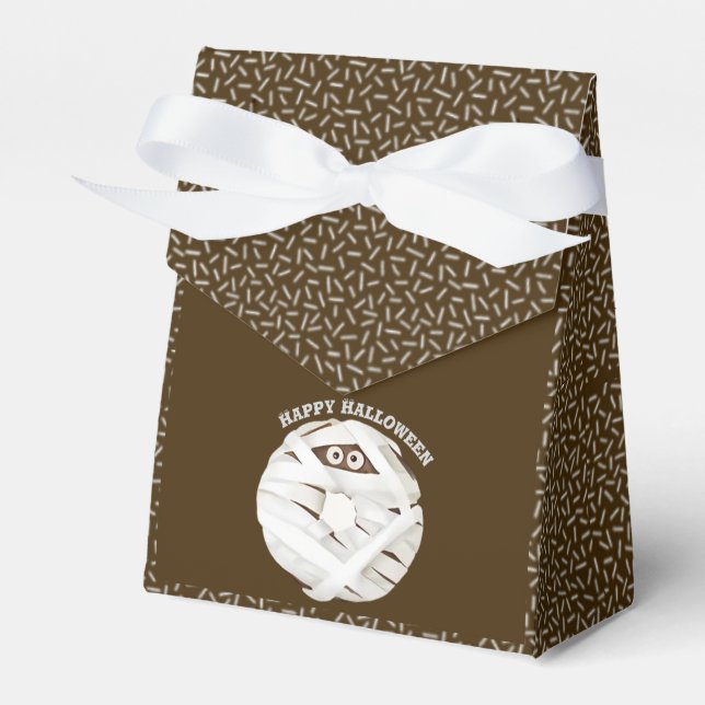 Trendig Halloween Spooky Brown Boo Ghost Donut Presentaskar (Framsidan Sidan)