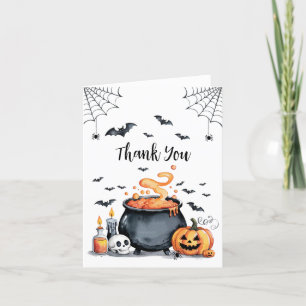 Trendig Halloween Spooky Cauldron Baby Shower Tack Kort