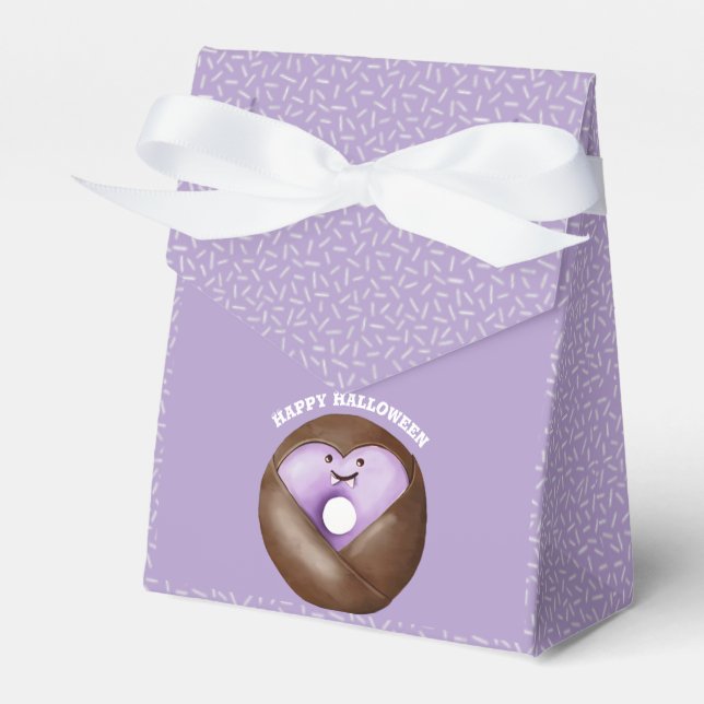 Trendig Halloween Spooky Heart Boo Ghost Donut Presentaskar (Framsidan Sidan)