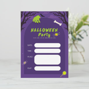 Trendig Halloween Spooky Julfest Inbjudningar