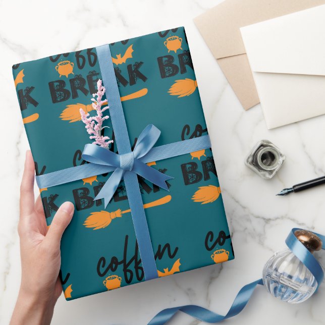 Trendig Halloween Witch Quote "Coffin Break"-gåva Presentpapper (Gifting)