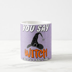 Trendig Halloween Witchy Quote Kaffemugg