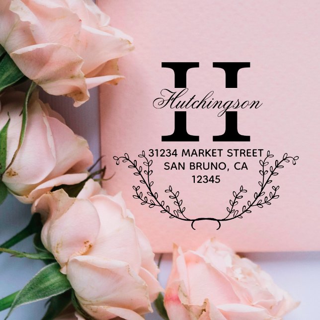 Trendig Hand-dragen Returadress för andning Stämpel (Skapare uppladdad)