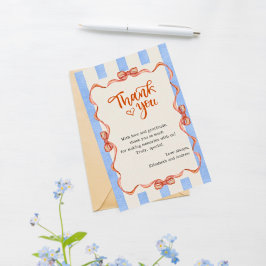 Trendig hand plockade coquette tack kort