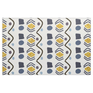 Trendig Hand plockade, stam Geometric Mönster Tyg