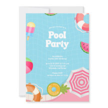 Trendig Handflatan Vår Bassäng Party födelsedag i