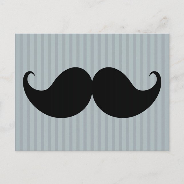 Trendig Handlebar Mustache Mustache Stache Vykort (Framsida)