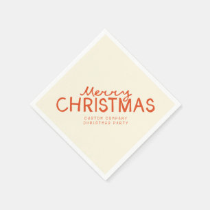 Trendig Handskriven God jul-text Pappersservett