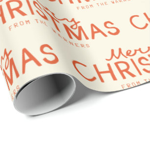 Trendig Handskriven God jul-text Presentpapper