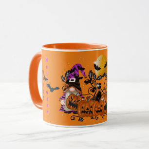 Trendig Happy halloween Orange Gnome Mugg