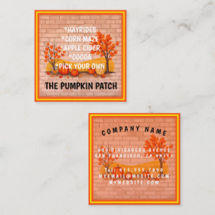 Trendig Happy thanksgiving Bevackra Fall Fyrkantigt Visitkort