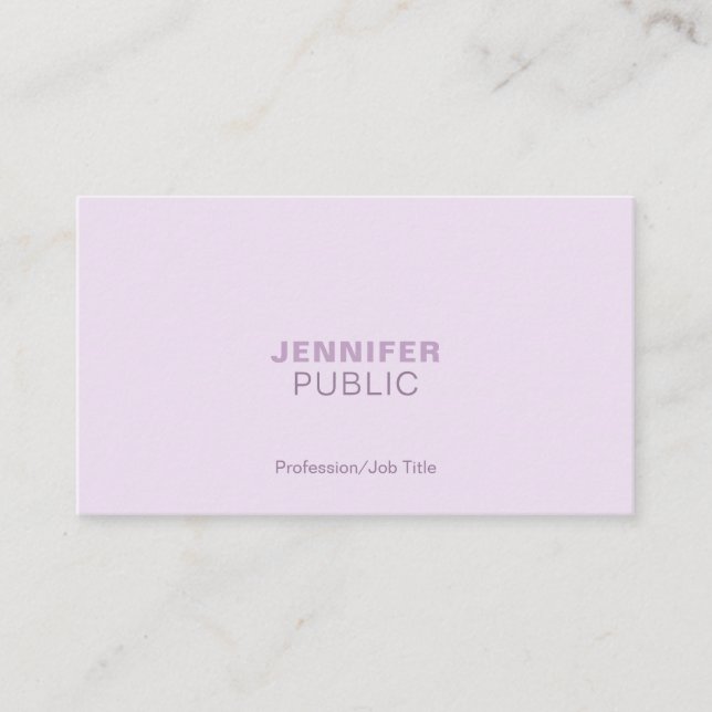 Trendig Harmonic Färg Professionell Elegant Plain Visitkort (Framsida)