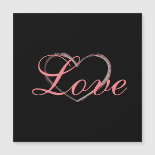Trendig Heart Grått Calligraphy Kärlek Bröllop