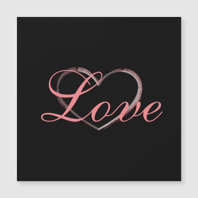 Trendig Heart Grått Calligraphy Kärlek Bröllop (Framsida)