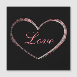 Trendig Heart Grått Calligraphy Kärlek Bröllop