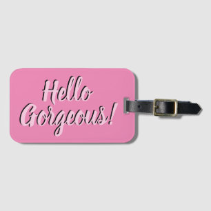 Trendig Hej Gorgous Girly Rosa Bagagebricka