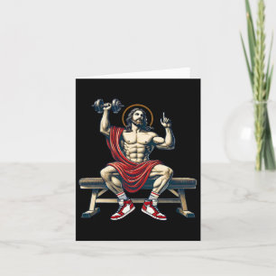 Trendig Herre Jesus Bodybuilding Workout Jesus Lif Kort