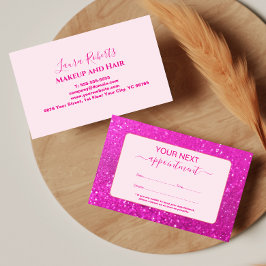 Trendig het rosa glamourdesign tidsbeställning kort