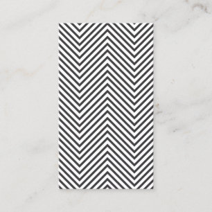 Trendig & Hip Black/White Chevron Mönster Visitkort
